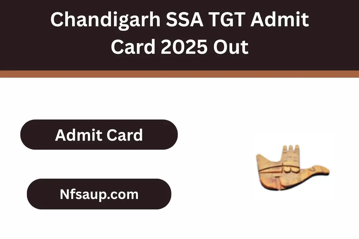 Chandigarh SSA TGT Admit Card 2025 Out