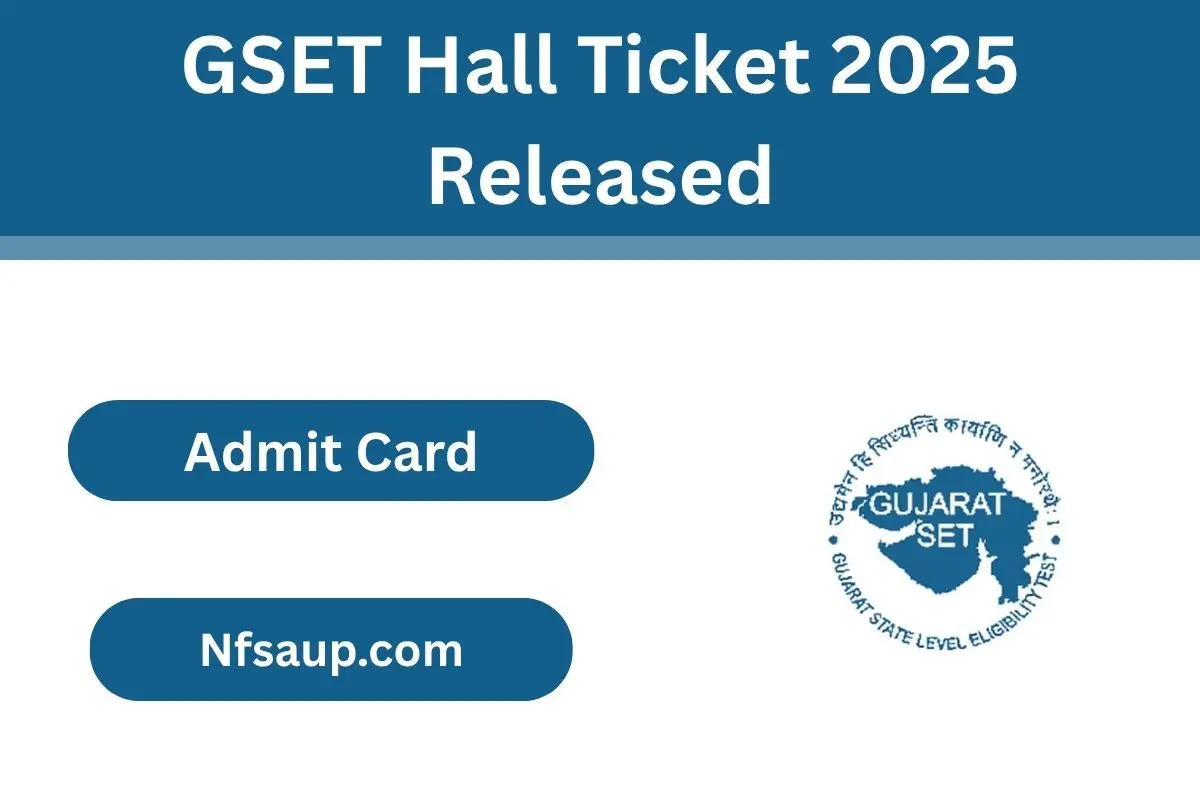 GSET Hall Ticket 2025 Released