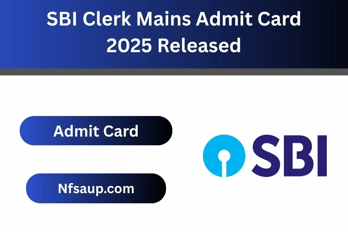 SBI Clerk Mains Admit Card 2025 Released